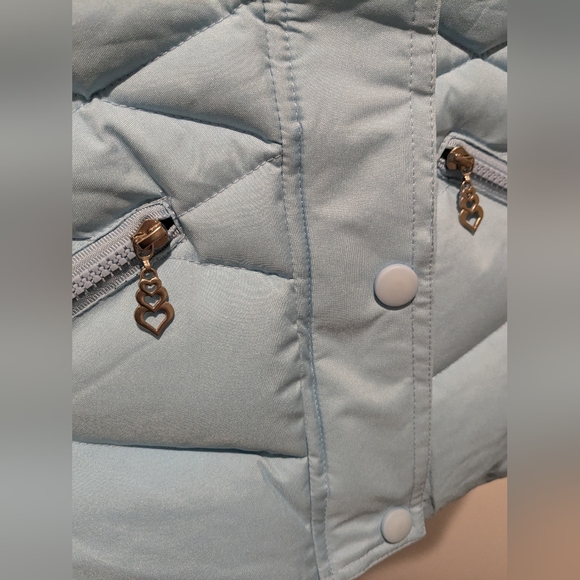 ❄️ NWOT Girl's Baby Blue Winter Coat; Size: 8-10 or 140 - Picture 5 of 10